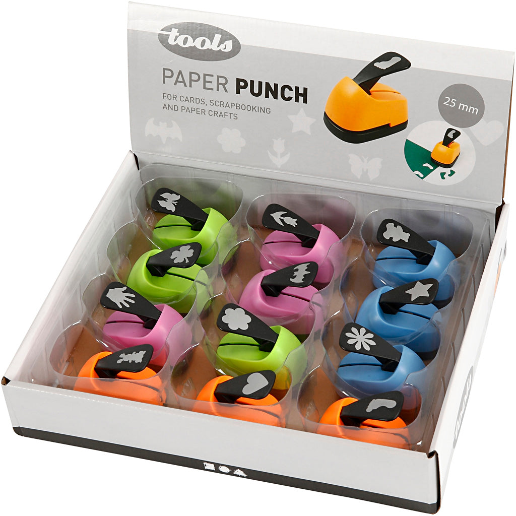 Perforadoras de papel 25 mm — 12 ud
