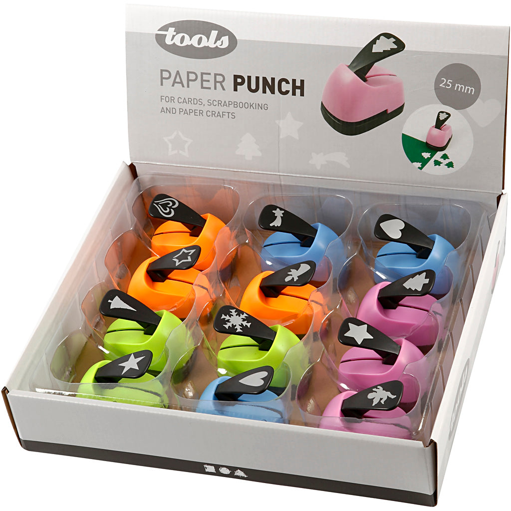 Perforadoras de papel 25 mm — 12 ud
