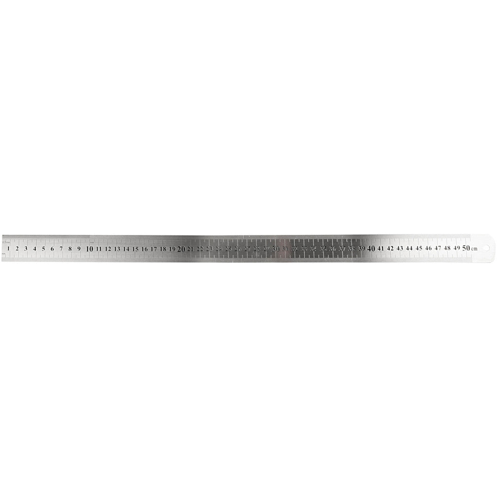 Regla de acero L: 50 cm — 1 ud