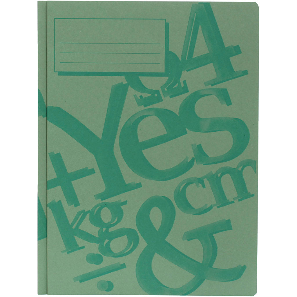 Carpeta de trabajo verde A4 — 100 ud