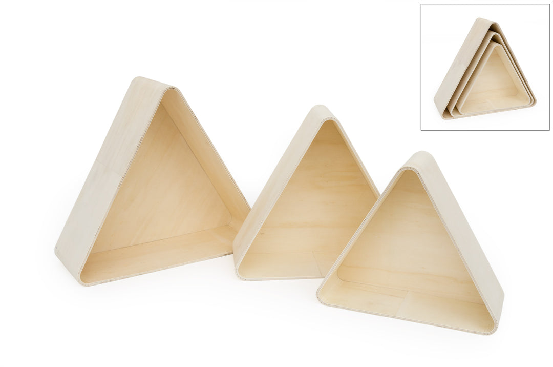 Set de 3 cuadros. 39x34x15- 34x30x13- 29x25.5x11cm