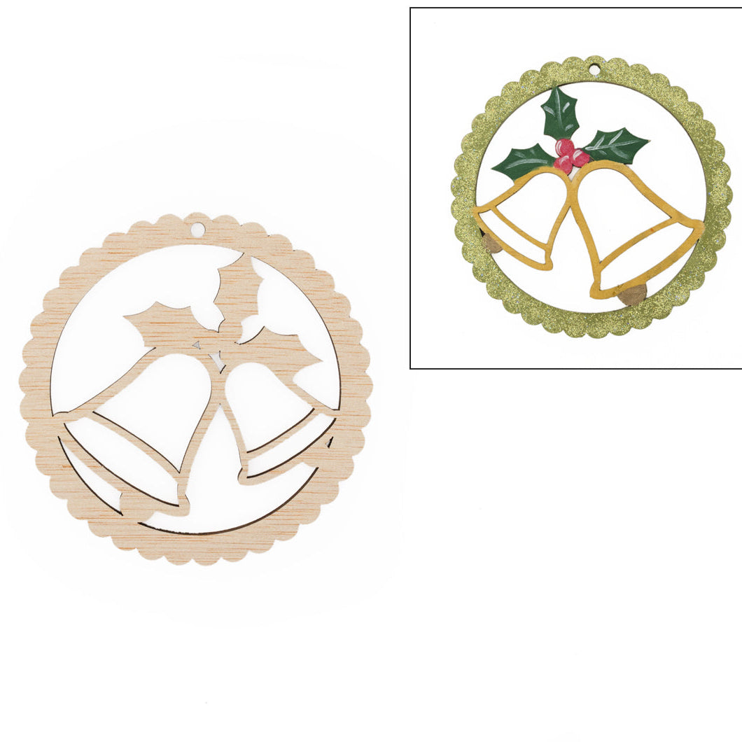 Set de 6 bolas campanas 10X0.3cm