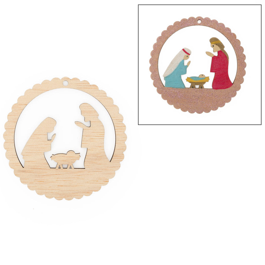 Set de 6 bola nacimiento 10X0.3cm
