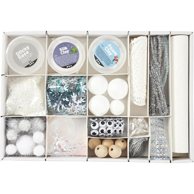 Caja creativa blanca Navidad