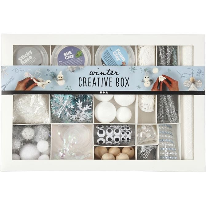 Caja creativa blanca Navidad