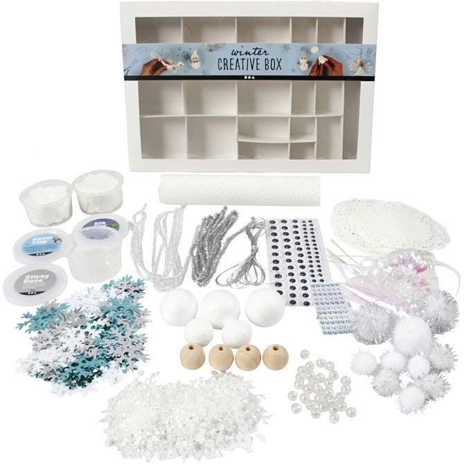 Caja creativa blanca Navidad