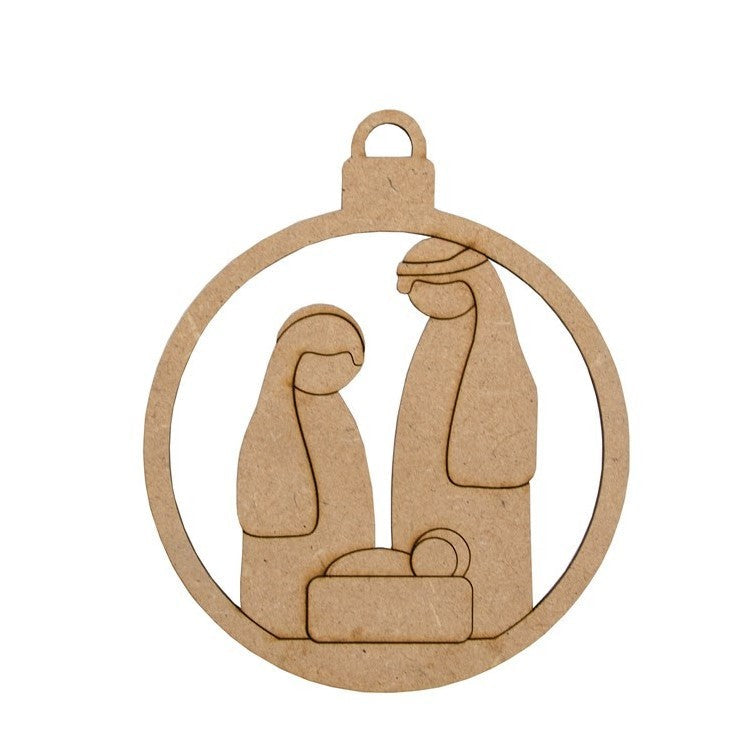 Set de 6 bolas de Navidad Nacimiento