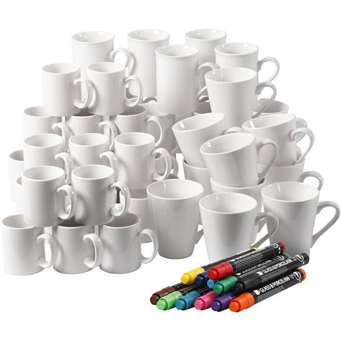 Lote de 48 tazas
