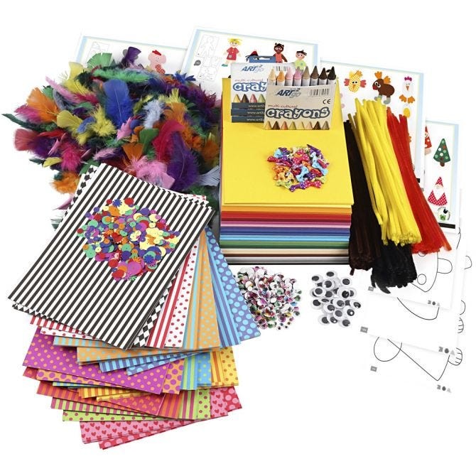 Gran pack creativo con materiales y plantillas