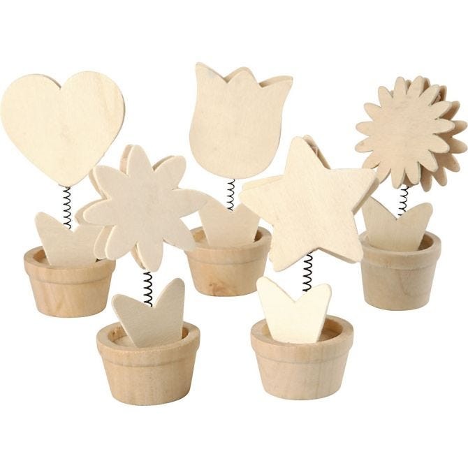 10 unid. Portanotas de madera