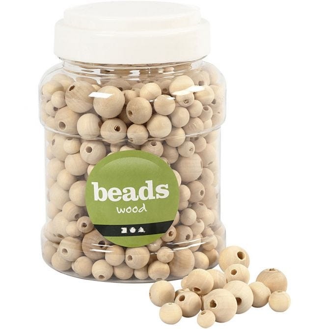 Cuentas de madera-400ml