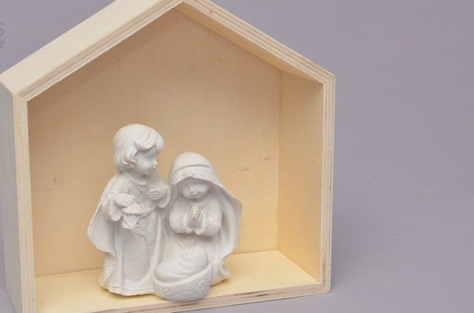 Casa cuadro con estanteria 20X7X20cm