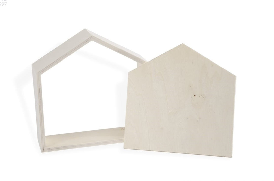 Casa cuadro con estantería 30X8X30cm