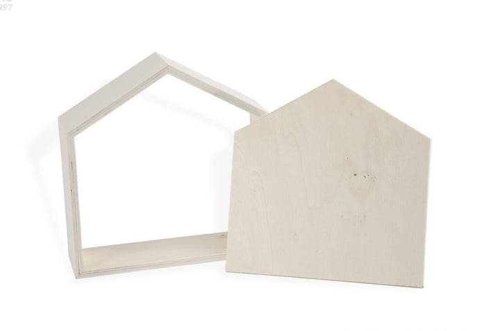 Casa cuadro con estantería 30X8X30cm