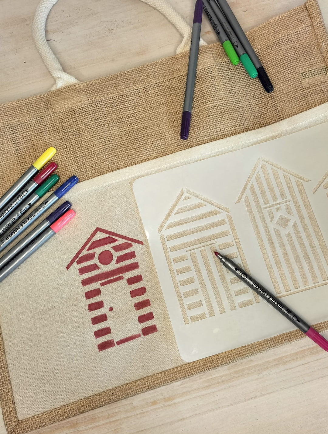 Bolsa de yute con bolsillo algodón