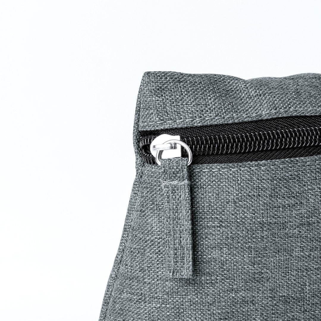 Neceser gris cremallera