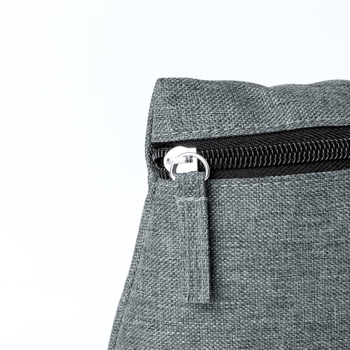 Neceser gris cremallera
