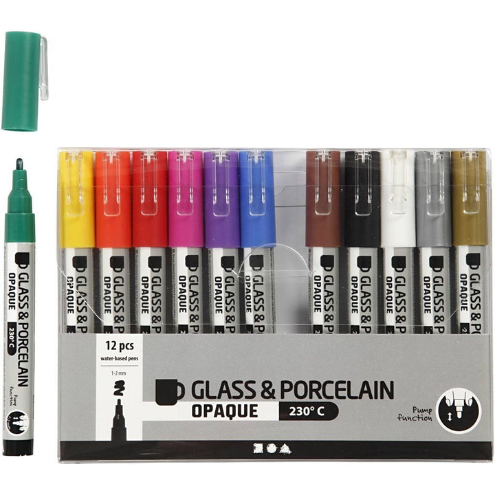 Rotulador porcelana y cristal - 12 unidades