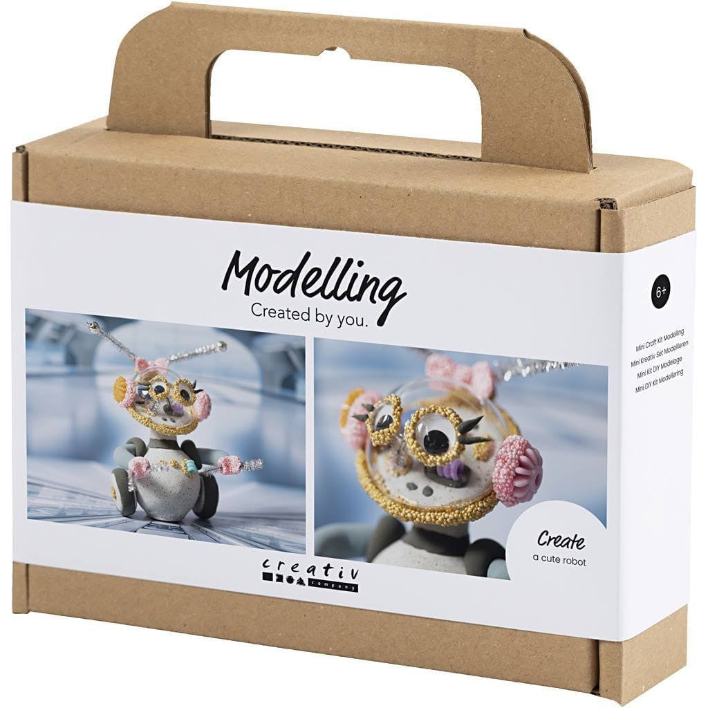 Mini kit robot gris - rosa