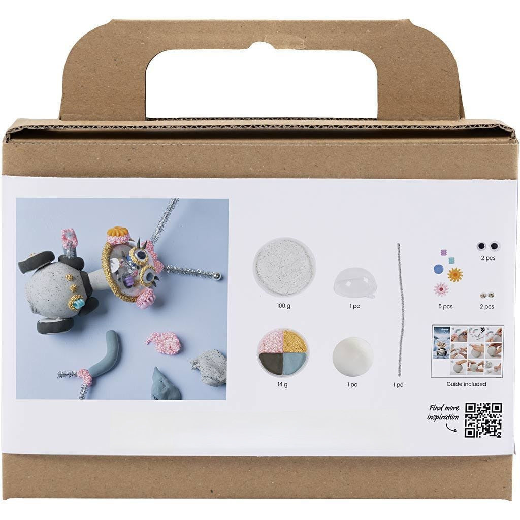 Mini kit robot gris - rosa