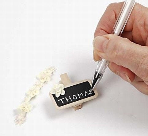 Pinza de ropa con mini pizarra - 100 unidades