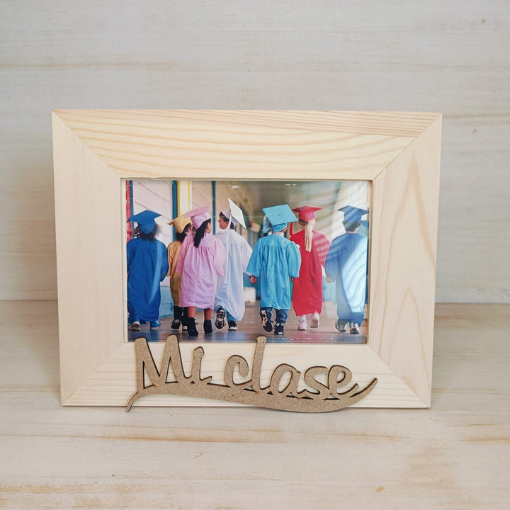 Porta foto de madera "Mi clase"
