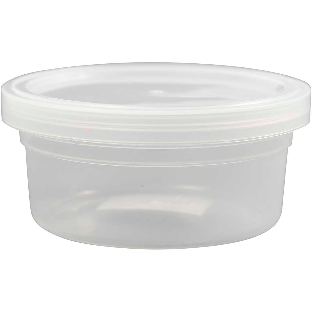 Cubeta de plástico con tapa ⌀ 84 mm 125 ml — 20 ud