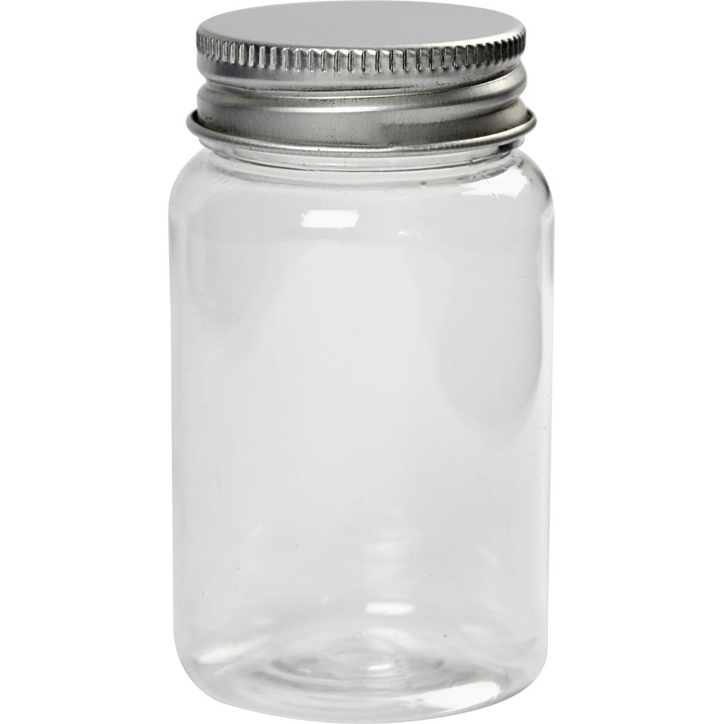 Tarro de plástico con tapa de rosca ⌀ 45 mm 100 ml — 10 ud