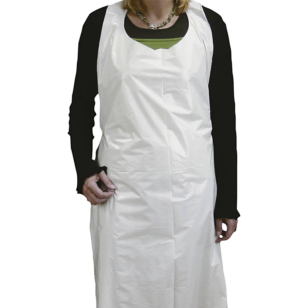 Delantal desechable blanco — 100 ud
