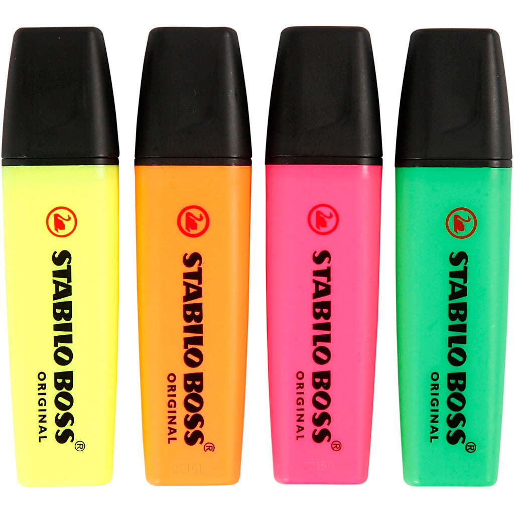 Marcadores fluorescentes naranja — 4 ud