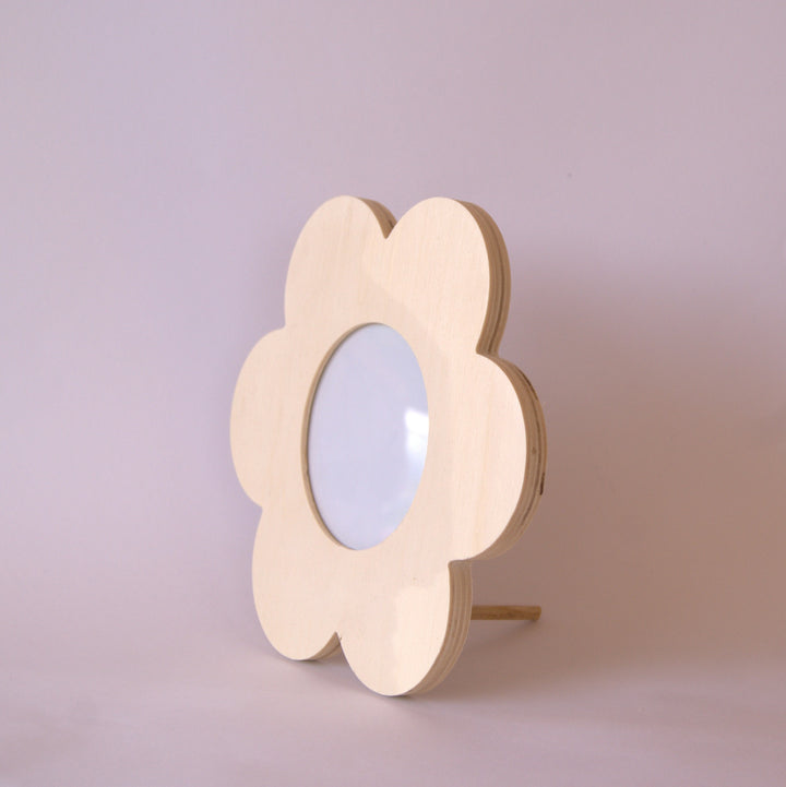 Portafotos de madera flor