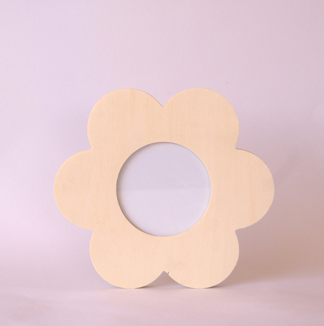 Portafotos de madera flor