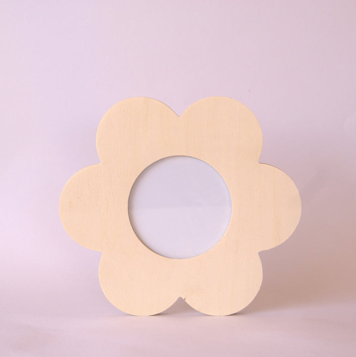 Portafotos de madera flor