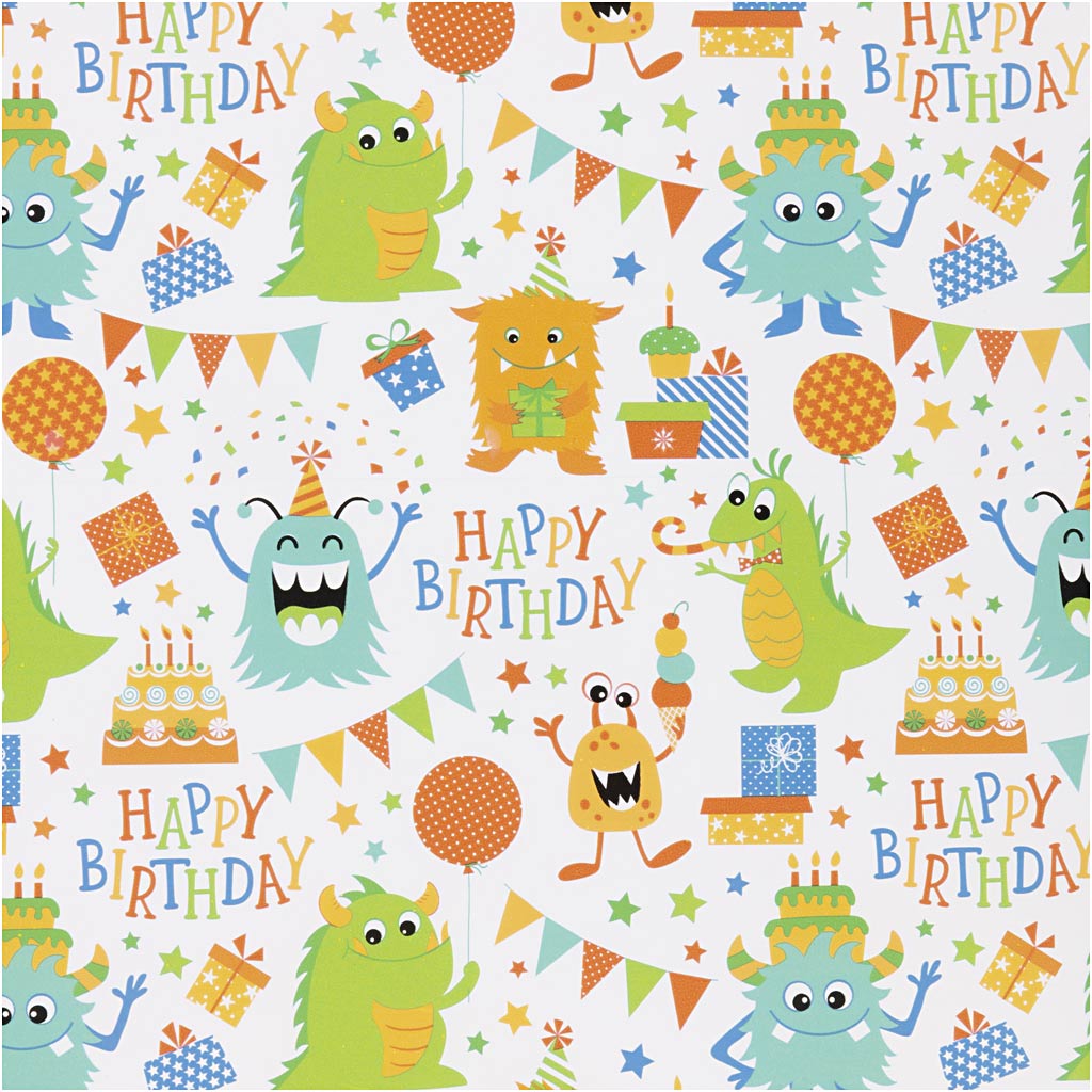 Papel de regalo colores alegres 80 g — 100 m