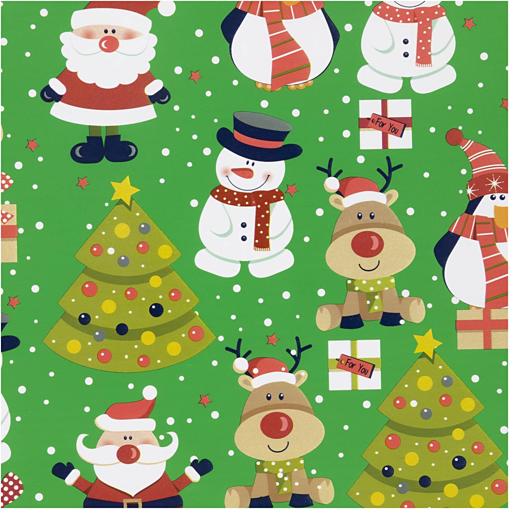Papel de regalo verde 80 g — 100 m