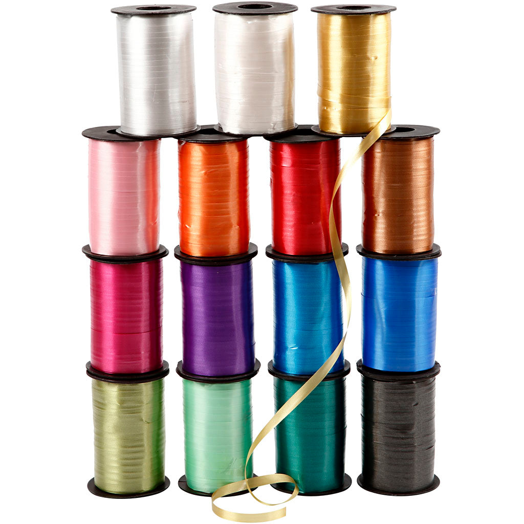 Cinta de rizar colores surtidos — 15x250 m
