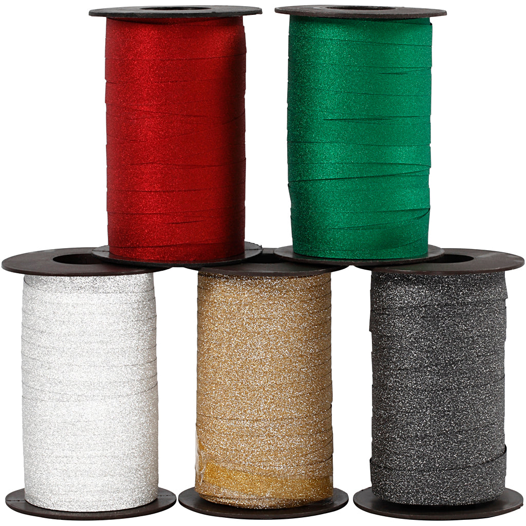Cinta de rizar colores surtidos — 5x100 m