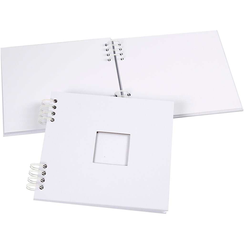 Cuaderno de scrapbook con espiral blanco 20x20 cm 250 g — 1 ud
