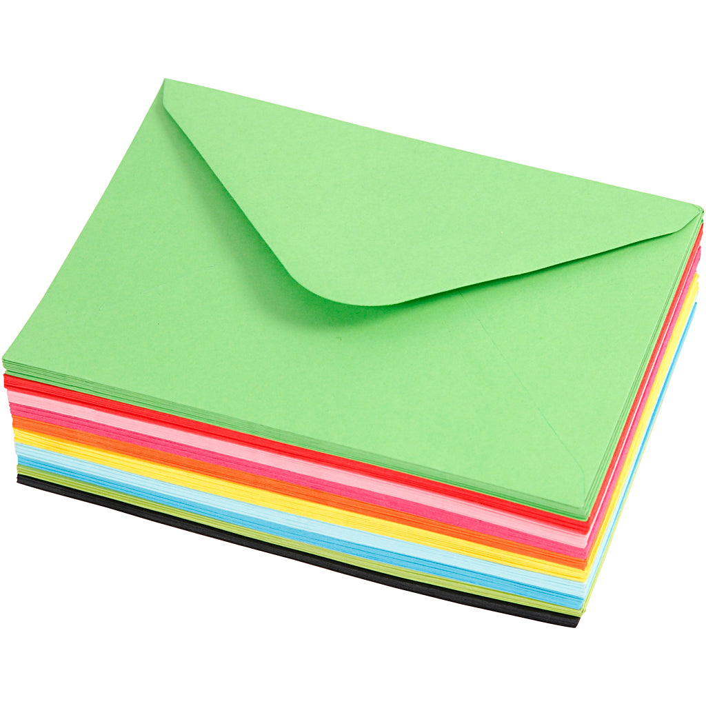 Sobres de colores colores surtidos 11.5x16 cm 80 g — 10x10 ud