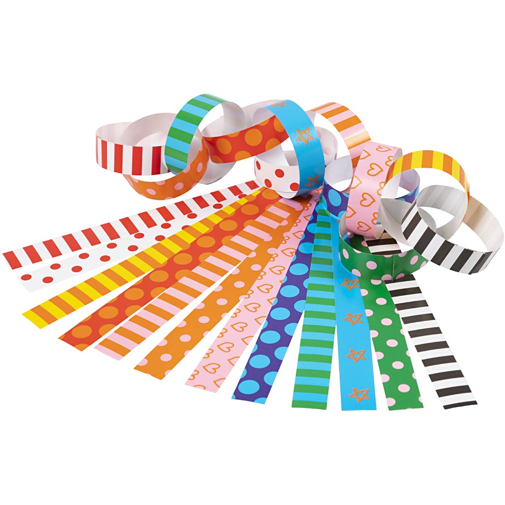 Tiras de papel para cadenetas L: 16 cm — 2400 ud