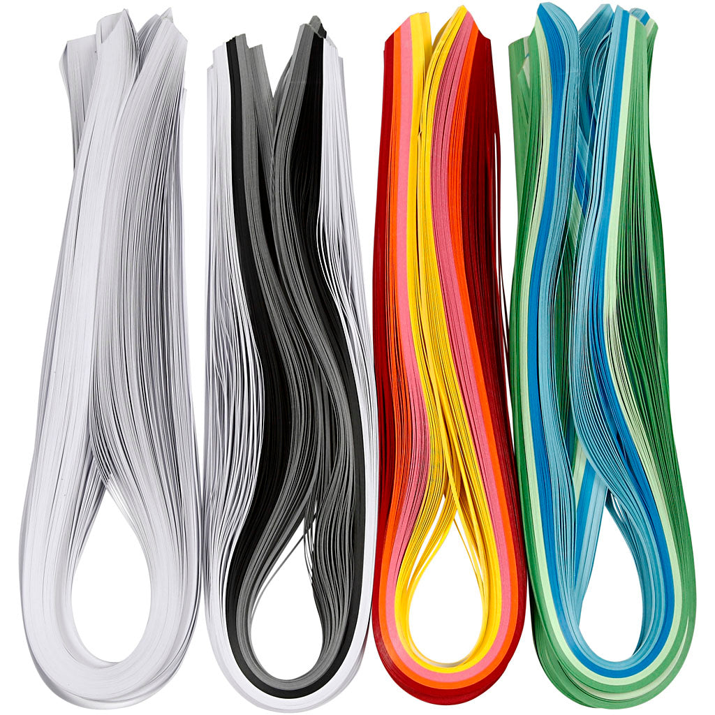 Tiras de papel para quilling colores surtidos L: 78 cm 120 g — 12x100 ud
