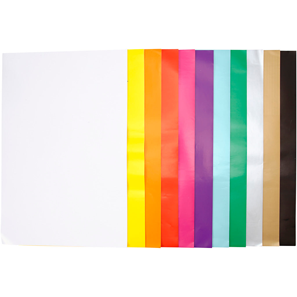 Papel glaseado colores surtidos 32x48 cm 80 g — 11x25 hojas