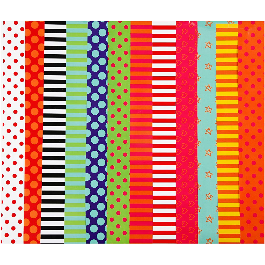 Papel glaseado colores surtidos 24x32 cm 80 g — 50 hojas surt.
