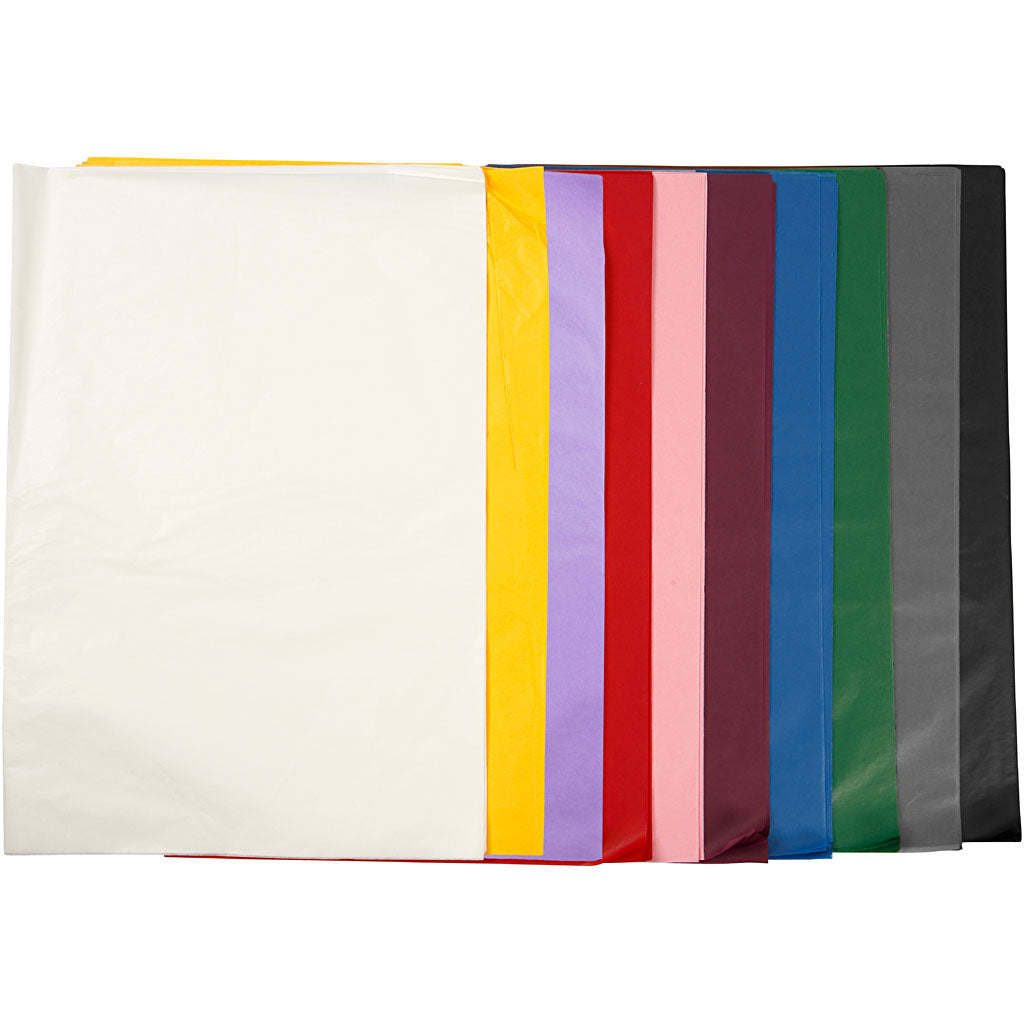 Papel de seda 50x70 cm 17 g — 10x25 hojas