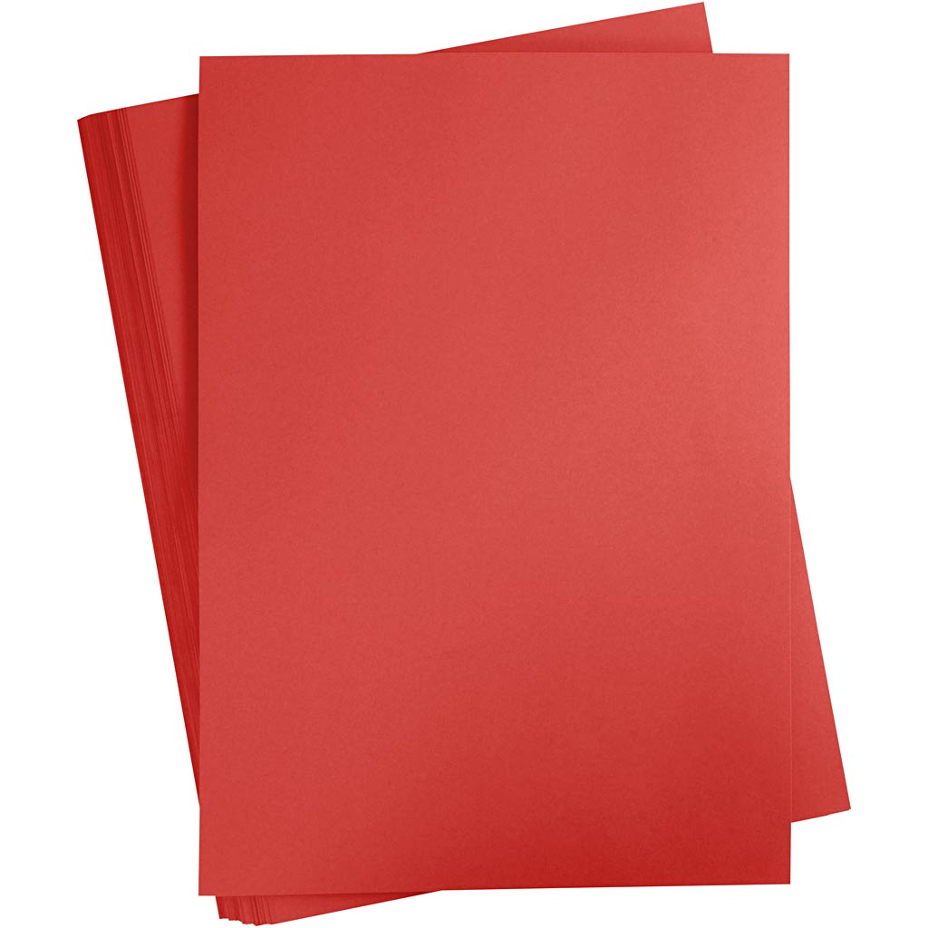 Cartulina rojo A2 180 g — 100 hojas