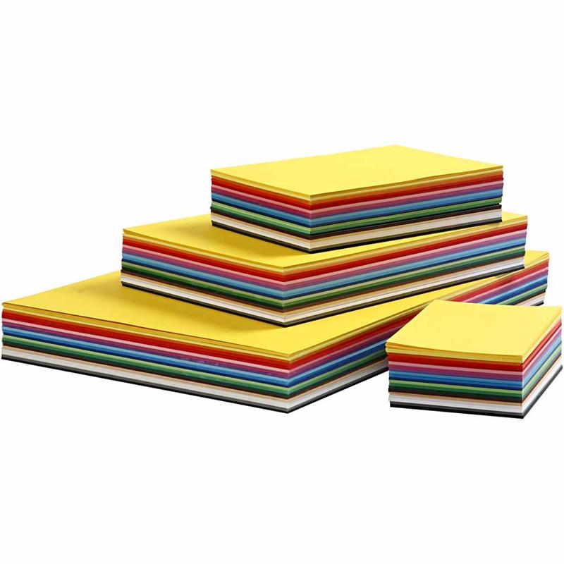 Cartulina creativa surtida colores surtidos A2 180 g — 1800 hojas surt.