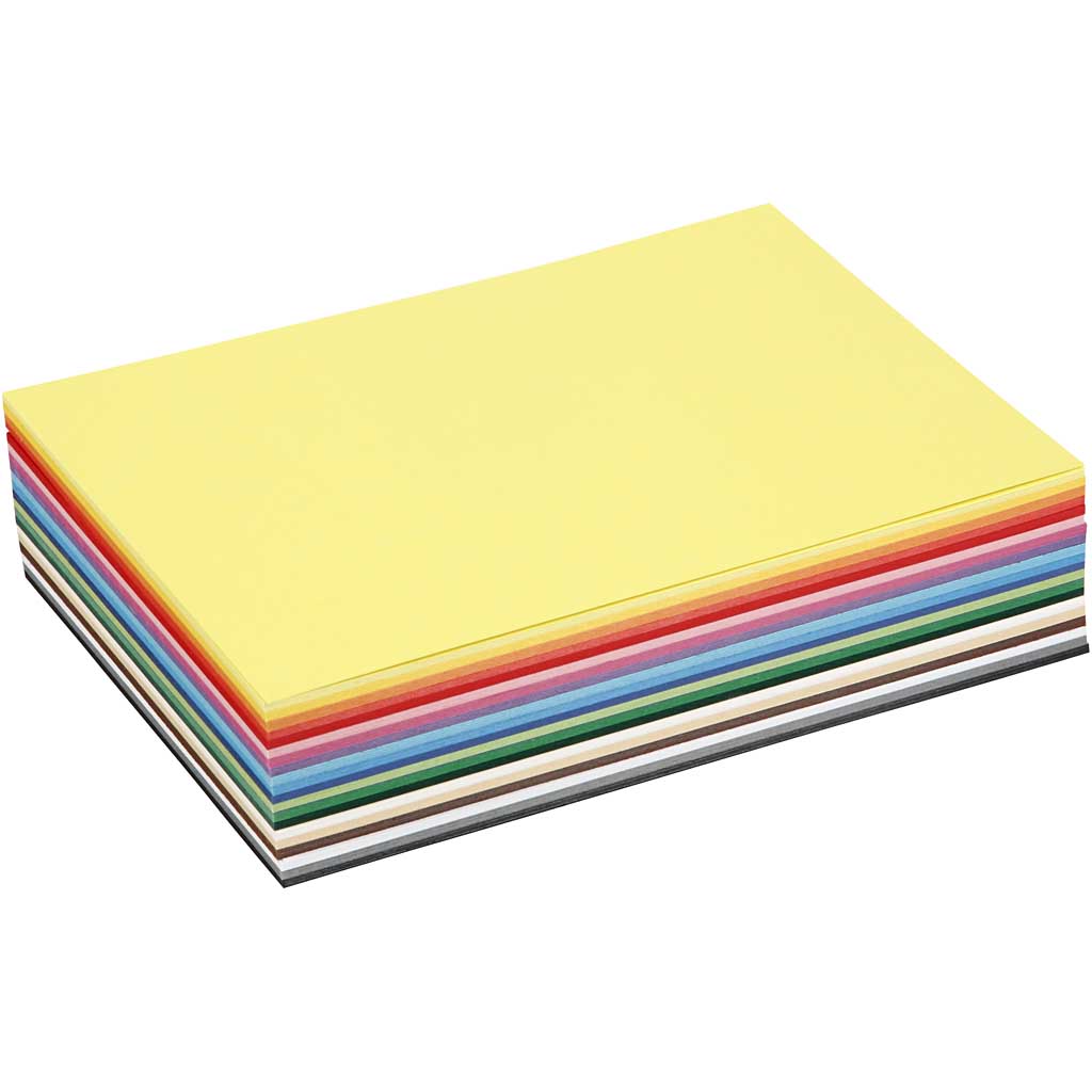 Cartulina creativa surtida colores surtidos A5 180 g — 300 hojas surt.