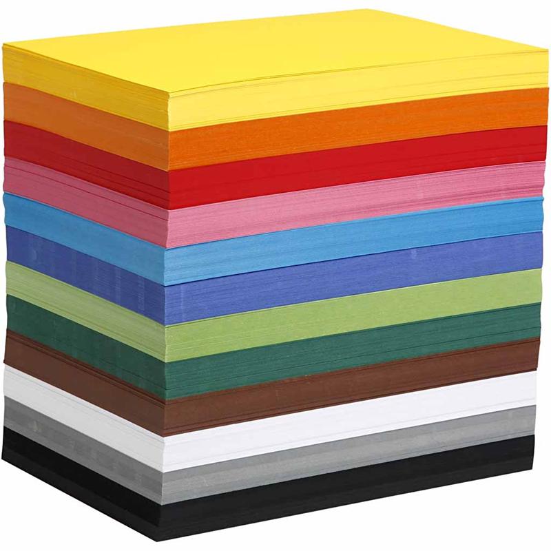 Cartulina de colores colores surtidos A4 180 g — 1200 hojas surt.