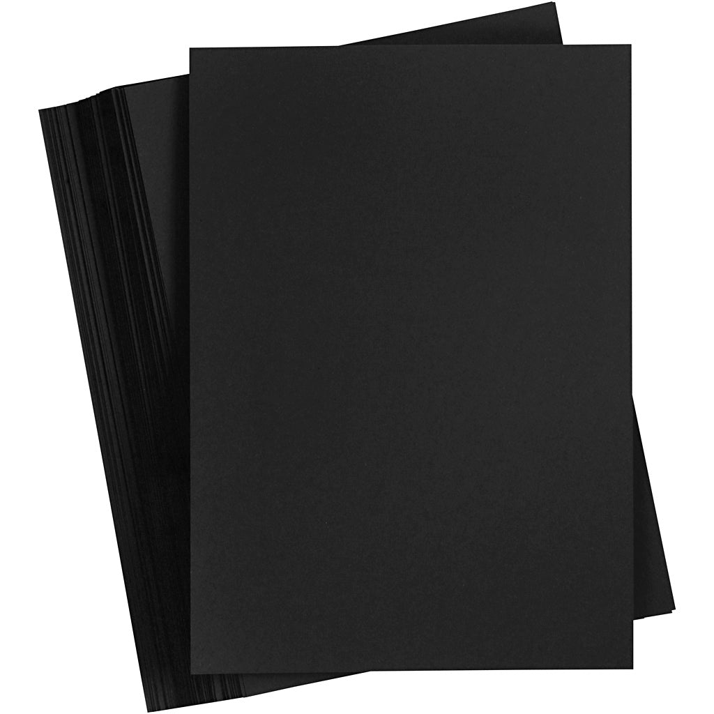 Cartulina negro A5 200 g — 100 hojas (1 pack)