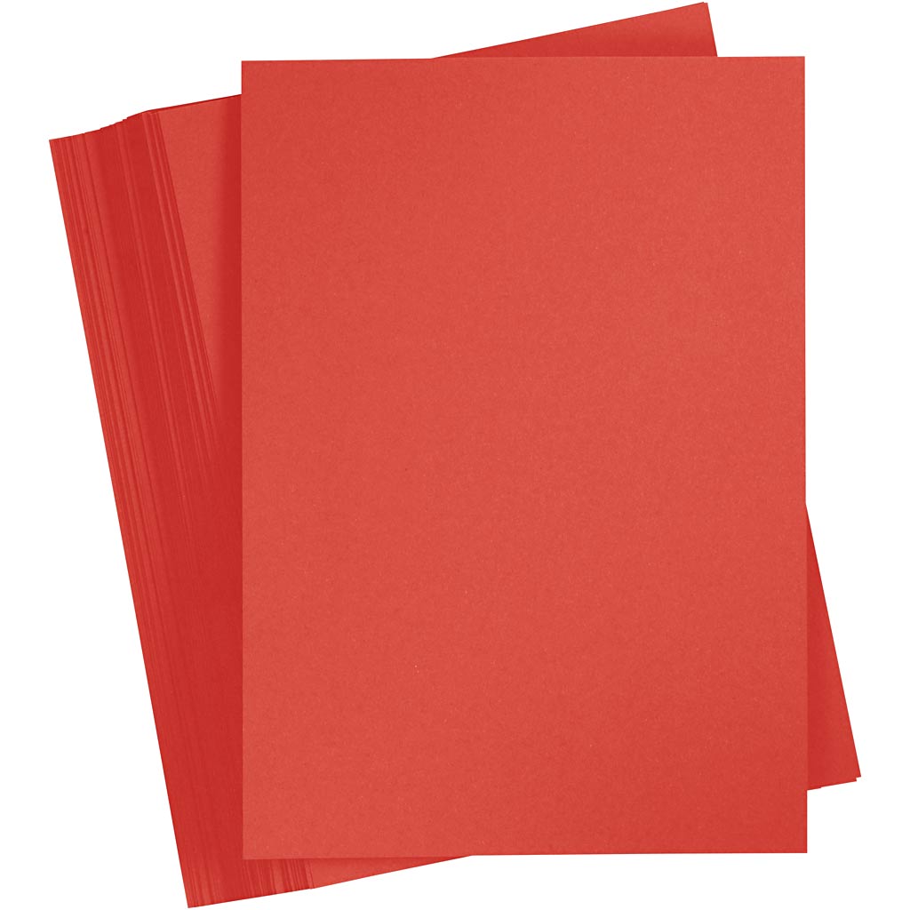 Cartulina rojo A4 180 g — 100 hojas (1 pack)